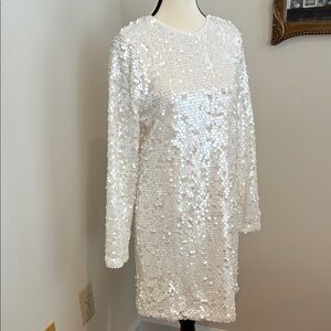 Target White Sequin Mini Dress